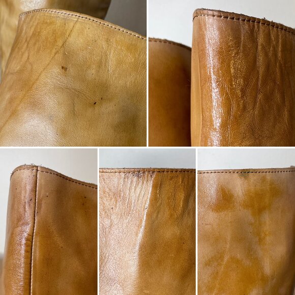 BED STU Tess Distressed Tan Leather Tall Riding Boots BedStu Size 8.5 - Picture 6 of 16